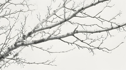 Silhouettes of Winter Birch