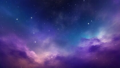 Fototapeta na wymiar vibrant cosmic indigo gradient clouds with shimmering stars pc desktop wallpaper background ai generated