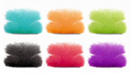 animal fur or hair asset material template bundle multiple colors ai generated
