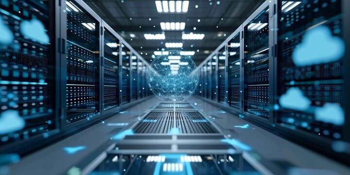 Cloud-based computing system that offers web-based network services for data storage, processing, and security.