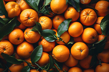 Close Up View of a Pile of Fresh Oranges
