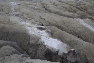 Muddy volcanoes in Buzau, Romania