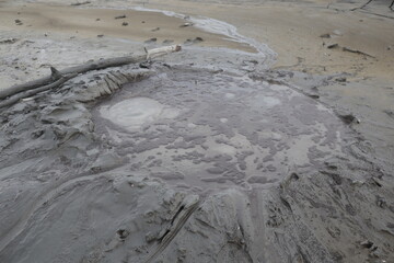 Muddy volcanoes in Buzau, Romania