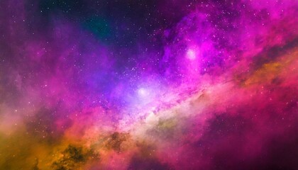 colorful space galaxy cloud nebula stary night cosmos universe science astronomy supernova background wallpaper generative al - obrazy, fototapety, plakaty