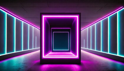 futuristic neon box ai generation