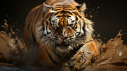 Fototapeta na wymiar Portrait of a Wild Tiger