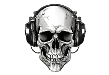 Background skull tattoo vector illustration symbol tribal art head design bone set