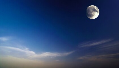 Naklejka na ściany i meble deep indigo moonlit silver gradient lunar moonlight sky cloudscape phone hd wallpaper ai generated