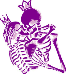 Skeleton couple, skeleton vector