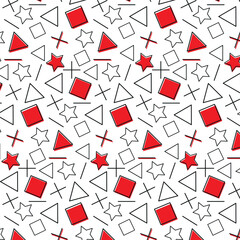 Geometric vector pattern in 80s style