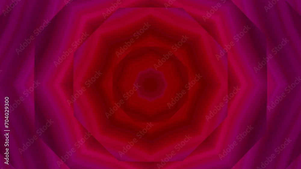 Wall mural abstract red pink motion background. dynamic geometric animated loopable background video with rippl