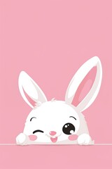 cute minimalist pattern with bunny 