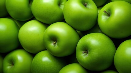  a large pile of green apples with one green apple in the middle of the pile and one green apple in the middle of the pile in the middle of the pile.