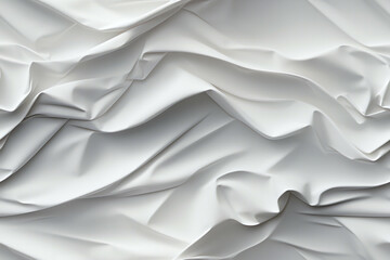 Obraz premium White crumpled paper background