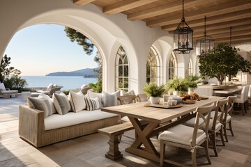 Rustic Coastal Home Interior With Ocean View