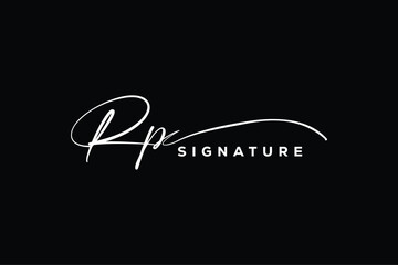 RP initials Handwriting signature logo. RP Hand drawn Calligraphy lettering Vector. RP letter real estate, beauty, photography letter logo design.