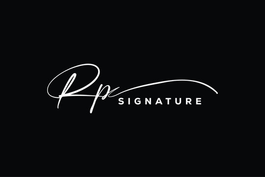 RP initials Handwriting signature logo. RP Hand drawn Calligraphy lettering Vector. RP letter real estate, beauty, photography letter logo design.