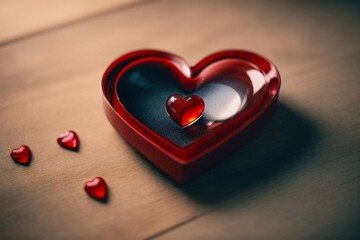 Realistic Heart Elegance for Valentine's Day by Generative AI