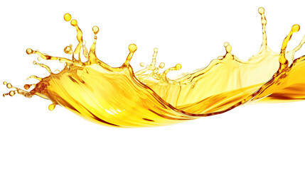 Cooking oil splash isolated on transparent background