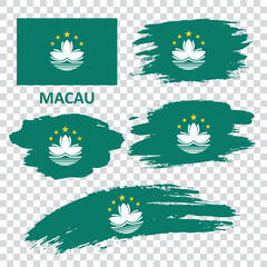 Set of vector flags of Macau