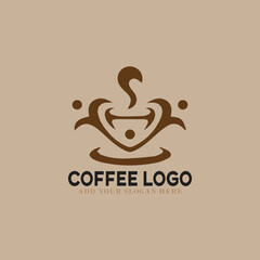 coffee shop logo design vector