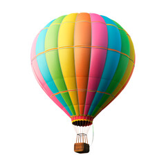 Hot air balloon. Isolated on transparent background. 