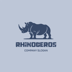 Rhinoceros rhino silhouette logo illustration © immortality