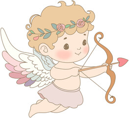 cupid with bow and arrow