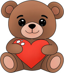teddy bear with heart