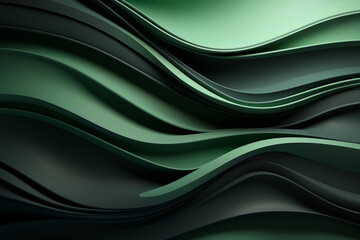 Beautiful abstract background for presentation in green colors. AI Generated.