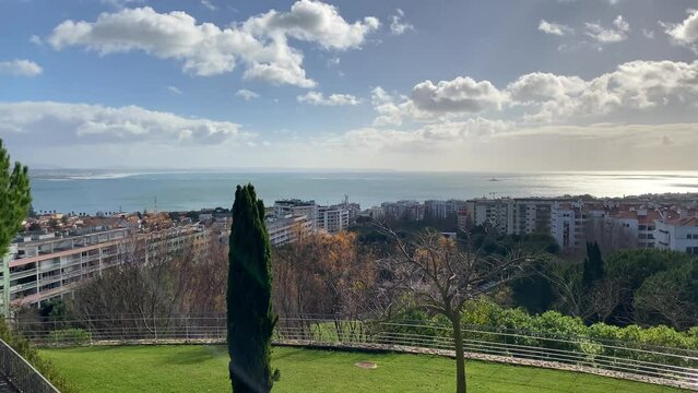 Parque dos Poetas in Oerias, Poet's Park, Lisbon, Portugal