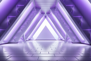 Beautiful futuristic abstract background for your presentation. Textured wall in light purple tones. AI generated.