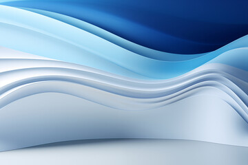 Obraz premium Beautiful futuristic Geometric background for your presentation. Textured intricate 3D wall in light blue and white tones. AI generated.