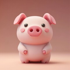 Adorable clay little pig, muted pastels, 3D clay icon, Blender 3d, matte background with subtle gradients, kawaii --v 6 Job ID: 63ab317a-2db4-41c1-99ee-422021500985