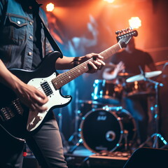 Rock Band Performing Live on Stage