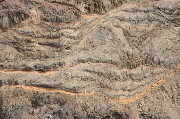 Detail of a sea cliff. Vallehermoso. La Gomera. Canary Islands. Spain.