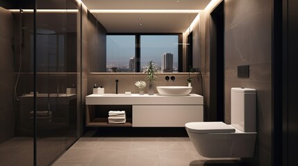 elegant and luxurious toilet bathroom