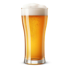 Glass of beer isolated.
