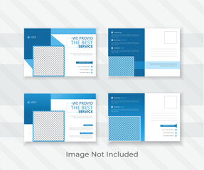 Creative modern  postcard design template