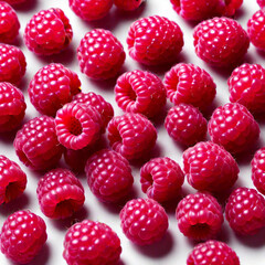 raspberry isolated on white background. ai generative