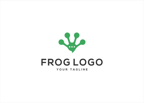 Creative Frog logo design vector illustration