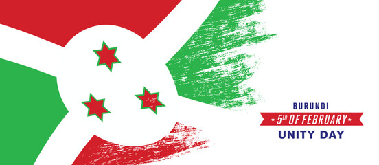 Burundi happy unity day greeting card, banner vector illustration.