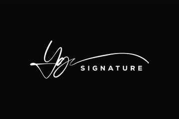 YG initials Handwriting signature logo. YG Hand drawn Calligraphy lettering Vector. YG letter real estate, beauty, photography letter logo design.