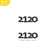 Creative Happy New Year 2120 Logo Design
