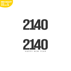 Creative Happy New Year 2140 Logo Design