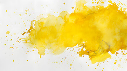 A vibrant explosion of sunshine, this abstract painting captures the essence of joy and freedom through a single yellow blot of paint