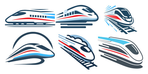 High speed train icon illustration vector