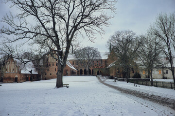 Monastery in Winter - Cloister - Church - Abbey - Germany - Brandenburg - Chorin -  Religion - Kloster - Snow