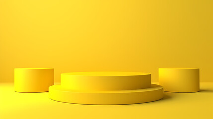 Simple product booth, podium, stage, product commercial photography background, cosmetics booth, 3D rendering