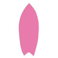 Pink Surfboard Silhouette
